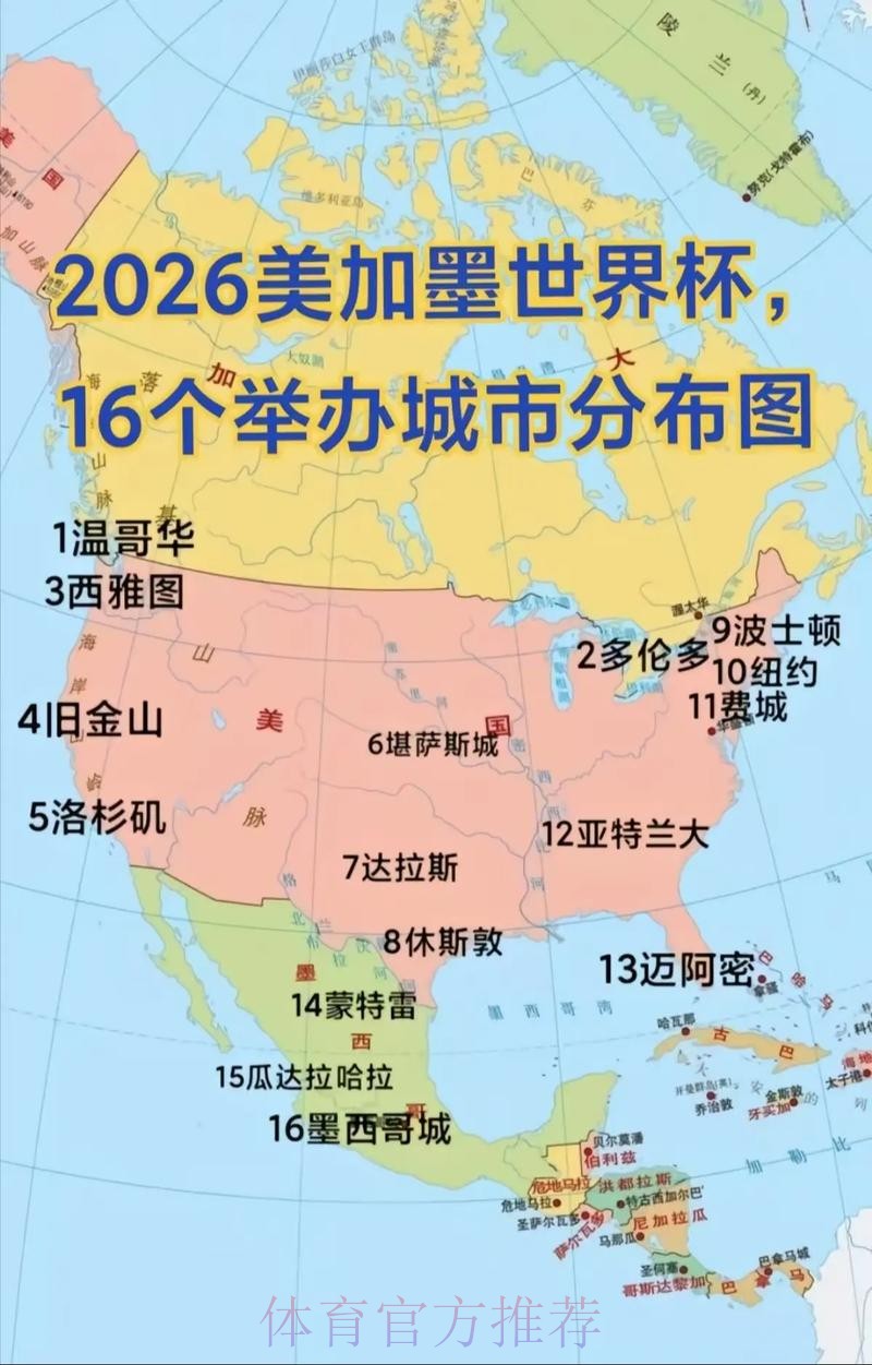 2026美加墨世界杯美国在哪举办 2026美加墨世界杯美国在哪举办